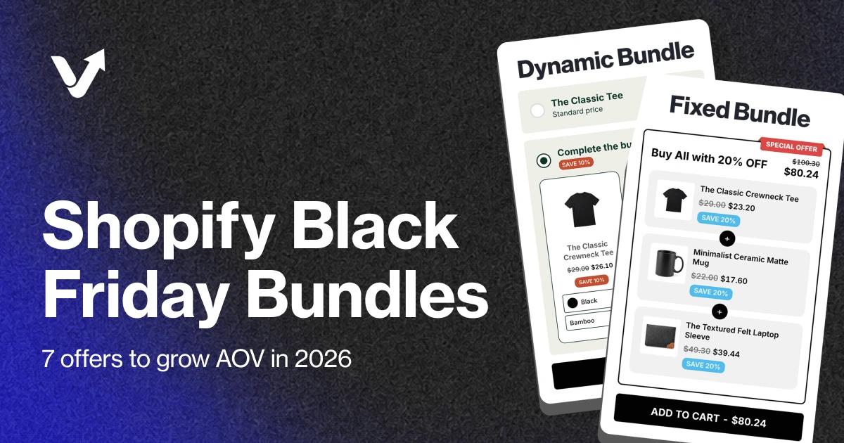 Shopify Black Friday bundles cover showing a fixed bundle and a mix and match bundle widget