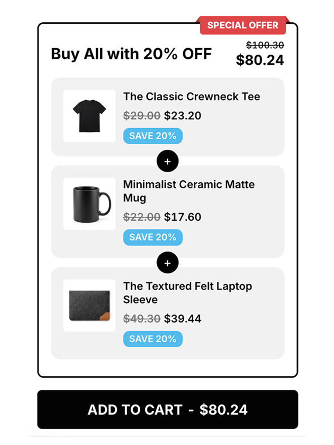 Fixed bundles widget example